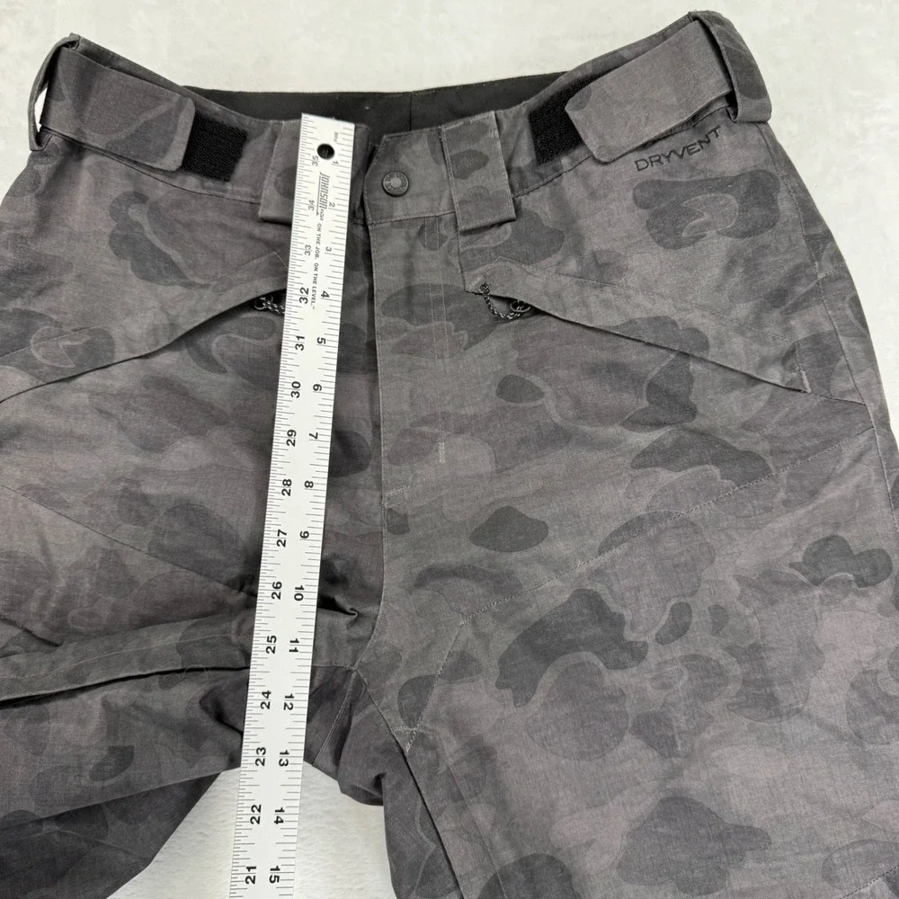 The North Face DryVent Snowboard Pants 32 Grey Camo Waterproof Ski Trousers READ